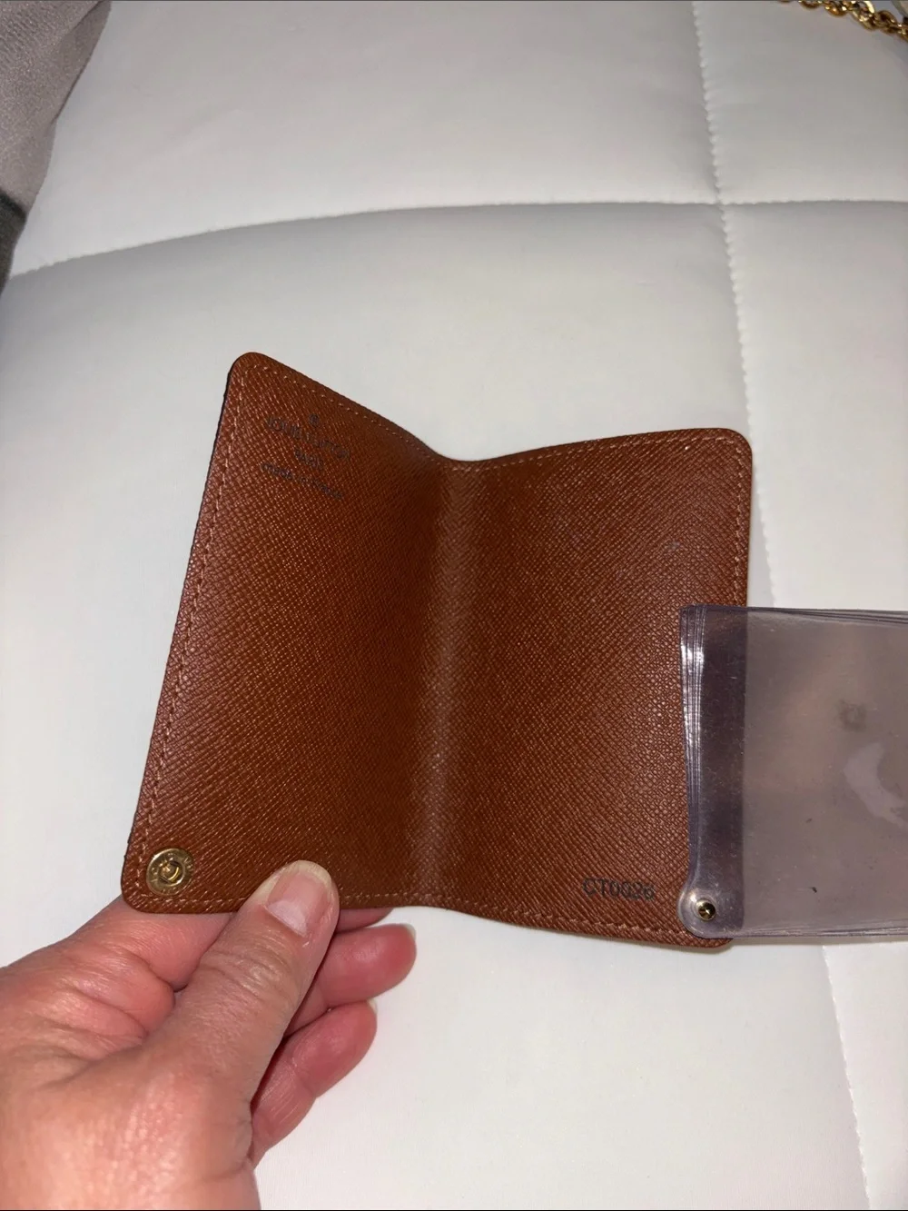 Louis Vuitton Vintage Brown Monogram Card Wallet Case with Snap